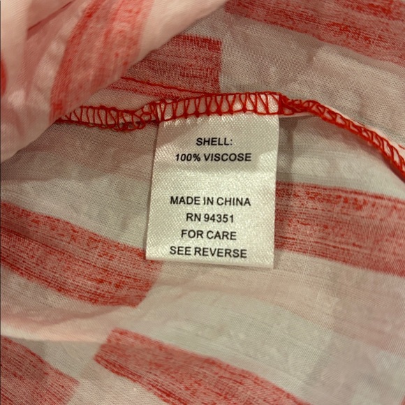 Joy Joy Boutique Red Medley Scalloped Top Large NWT NEW - Picture 7 of 9